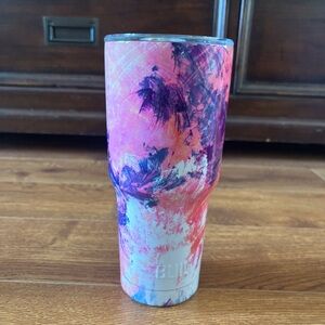Colorful Abstract Stainless Tumbler - Pink & Blue